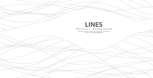 Hand drawn lines background Abstract wave simple smooth pattern