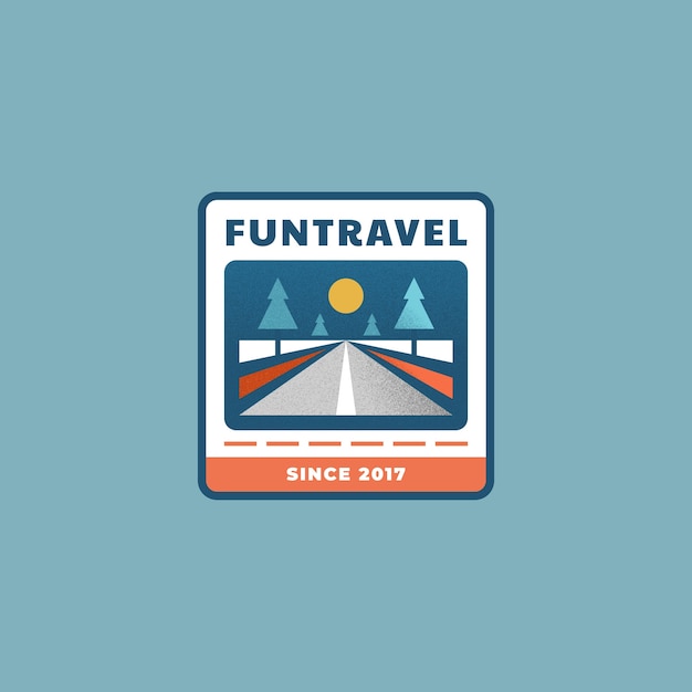 Hand drawn road logo template