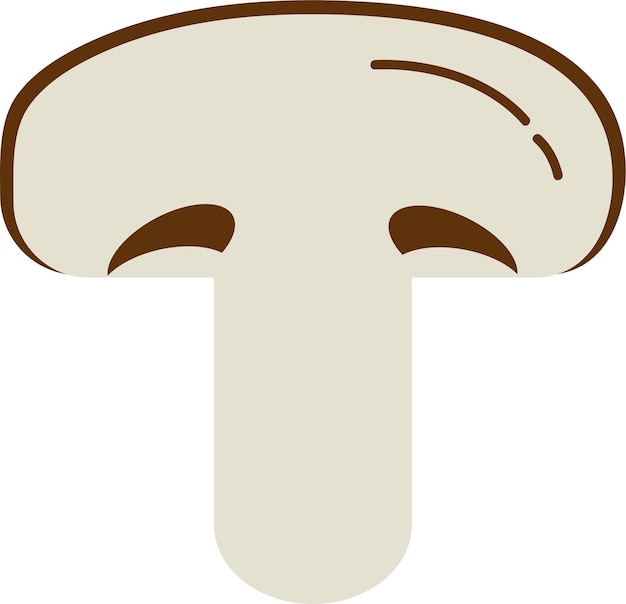 Hand drawn style mushroom vegetable