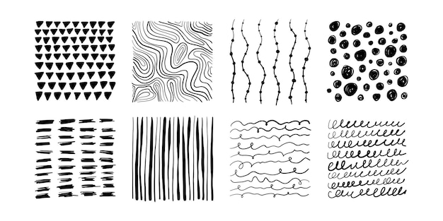 Hand drawn textures set