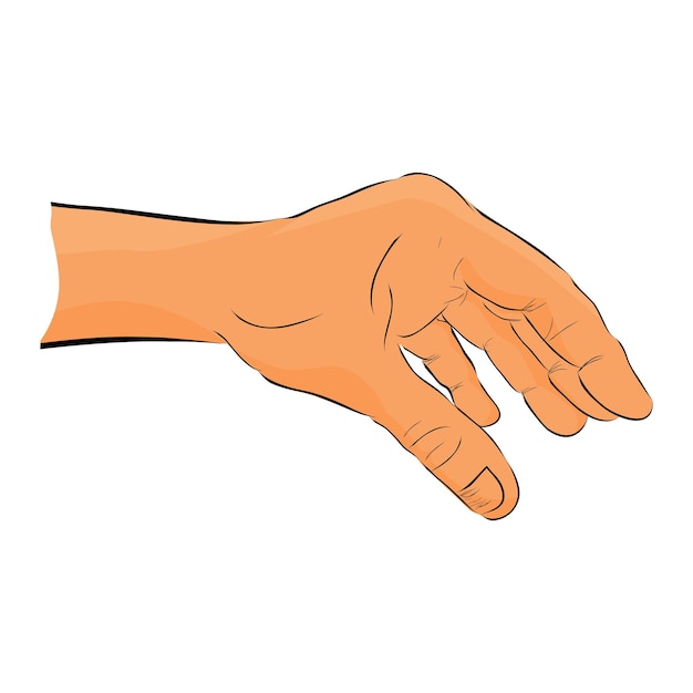 hand hold take receive something simple hand draw sketch doodle