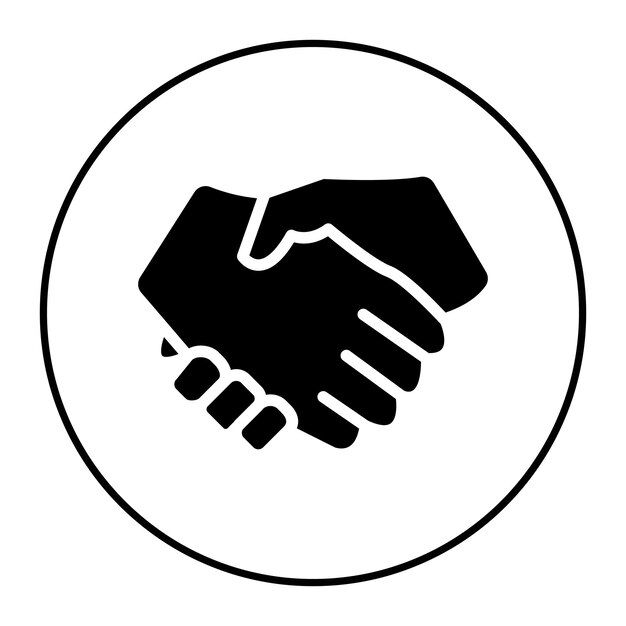 handshake icon vector image can be used for achievements