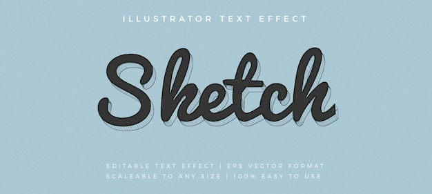 Handwritten Sketch Text Style Font Effect
