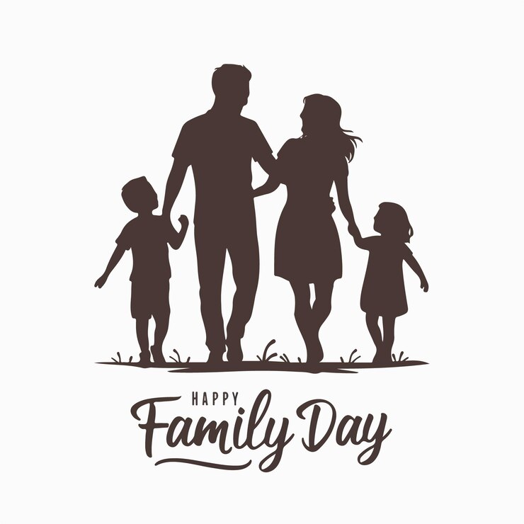Vektor happy family day celebration illustration concept