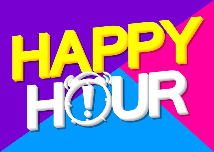 Vektor happy hour banner design template
