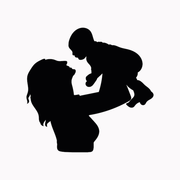 Vektor happy mothers day celebration greeting card background mom and child love greeting card