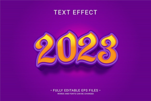 happy new year 2023 editable text effect 3d bold 2023 text style