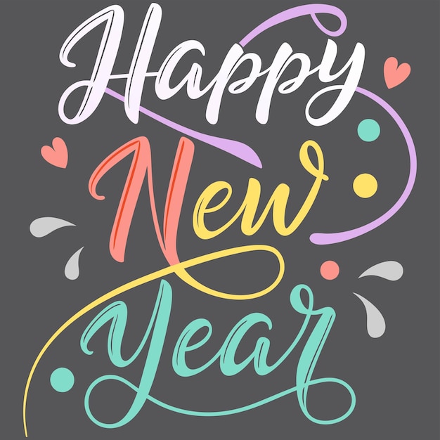 Happy new year Vector illustration