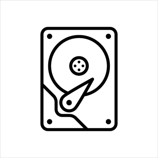 hard disk icon vector design template simple and clean