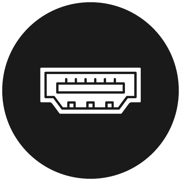 hdmi port vector icon can be used for computer and hardware iconset