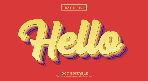 Hello 3D Text Effect