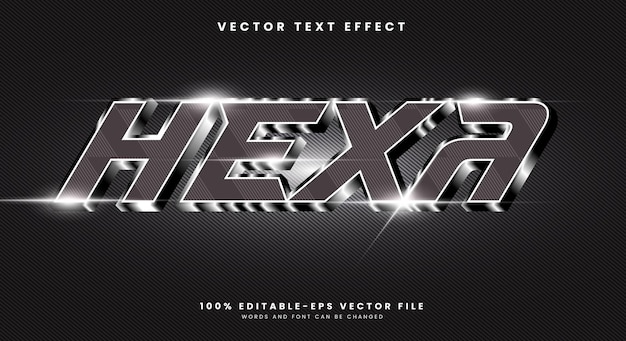 Hexa theme 3D dimension editable Text effect Template
