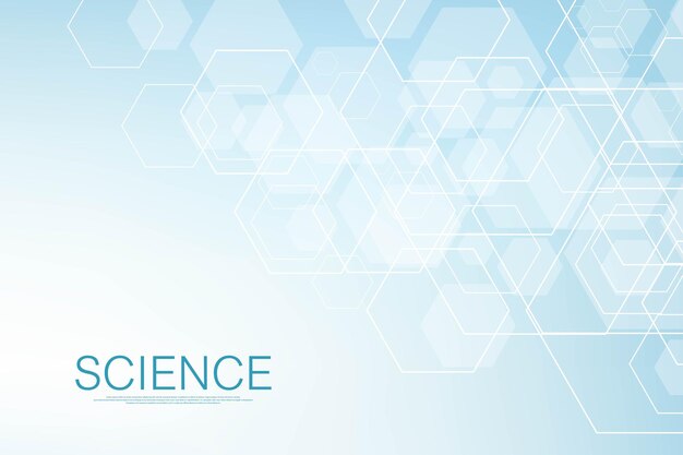 Hexagons abstract background with geometric shapes science technology and medical concept futuristic