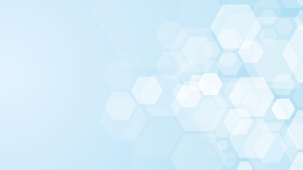 Hexagons pattern on blue background Genetic research molecular structure Chemical engineering