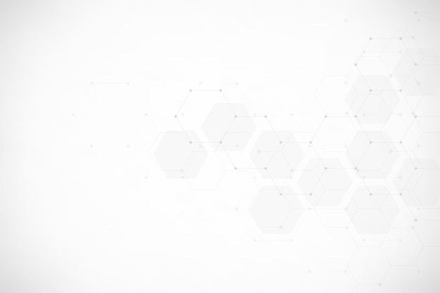 hexagons pattern on gray background. genetic research molecular structure. chemical engineering
