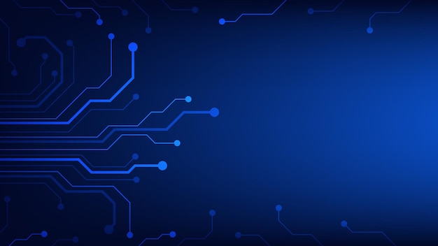 hi tech circuit board futuristic electric line with light on blue background for graphic design