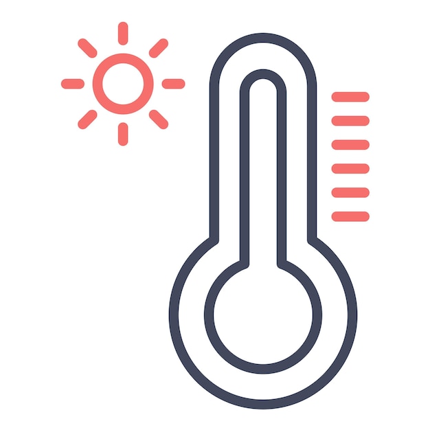 High Temperature Vector Illustration Style