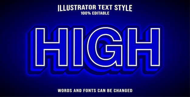 high text effect