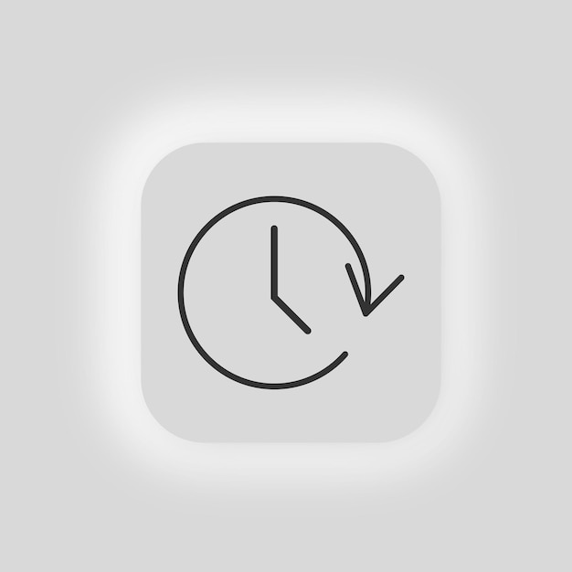 history past events icon time clock symbol sign chorology vector