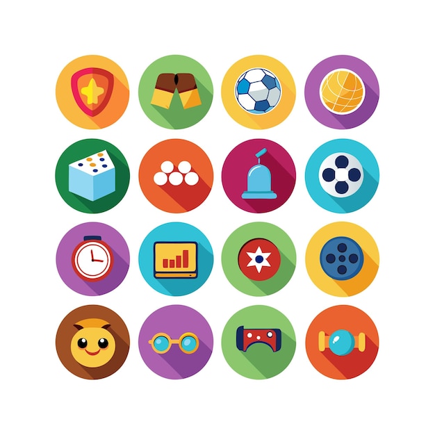 hobbies and interests icon set collection for documents websites and mobile applications