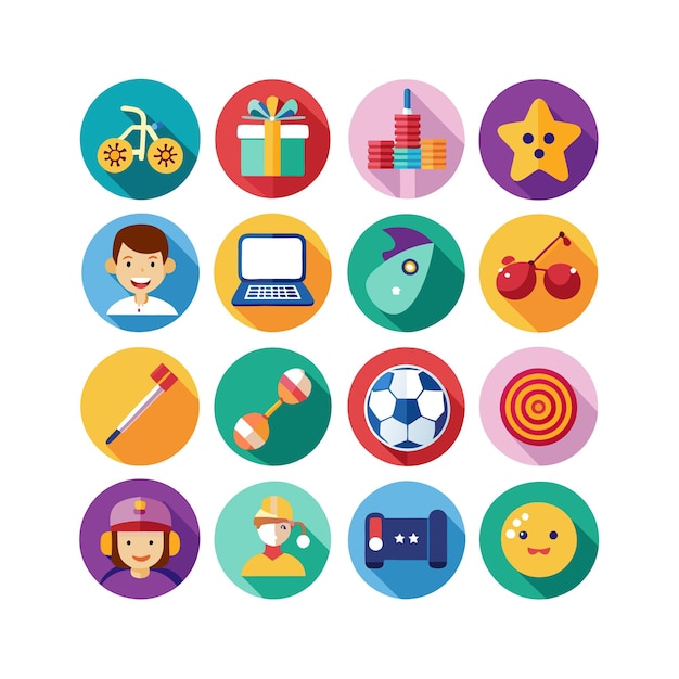 hobbies and interests icon set collection for documents websites and mobile applications