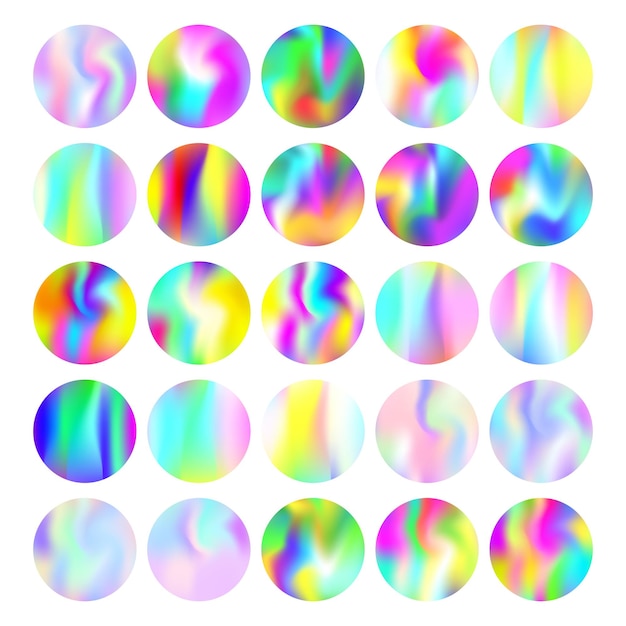 holographic abstract backgrounds set