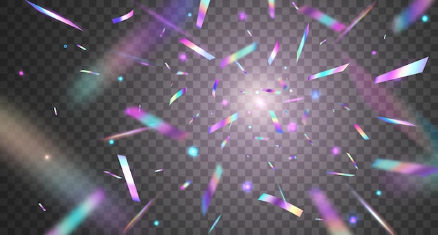 Holographic confetti rainbow iridescent streamers