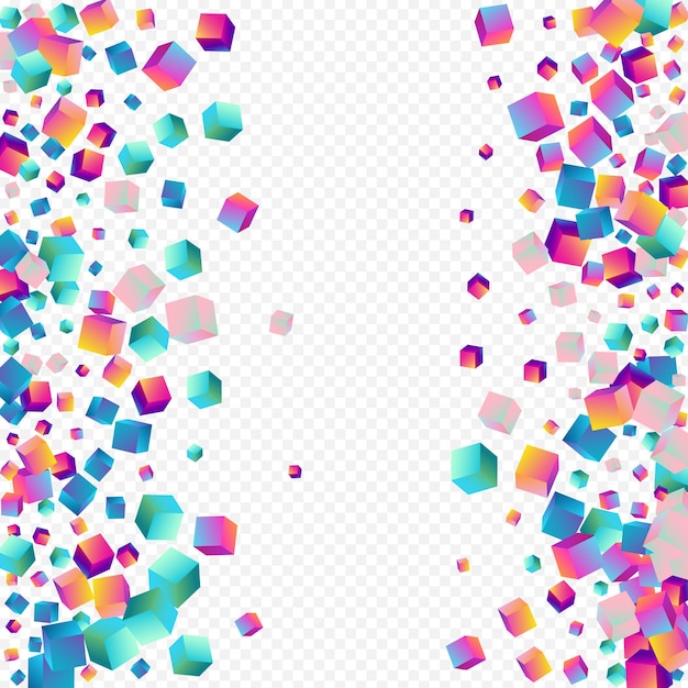 Holographic Confetti Vector Transparent