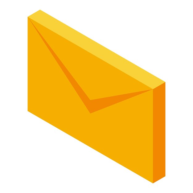 home office new mail icon isometric of home office new mail vector icon for web design isolated on white background