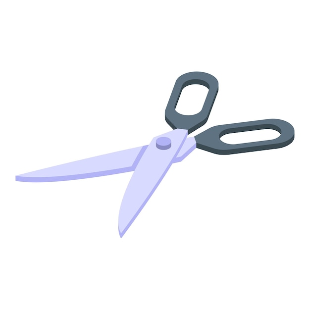 Home scissors icon Isometric of home scissors vector icon for web design isolated on white background