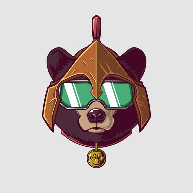 Honey Bear illustration in a cute style