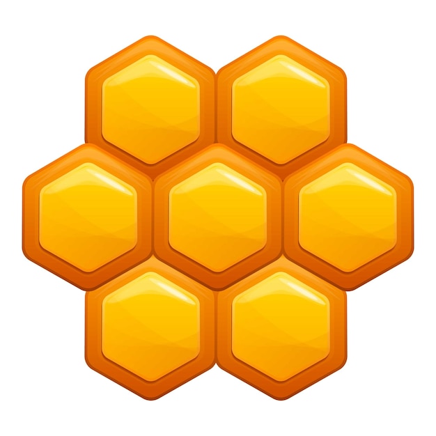 Honey comb icon Cartoon of honey comb vector icon for web design isolated on white background