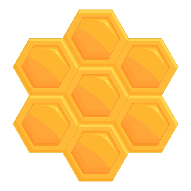 Honeycomb icon cartoon vector Bee nectar Golden liquid