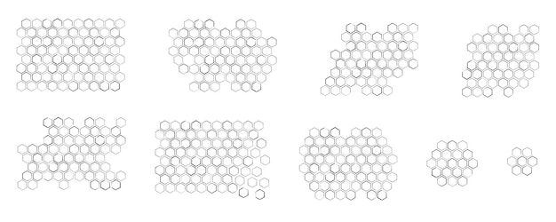 honeycomb structures and hexagonal cell arrangements