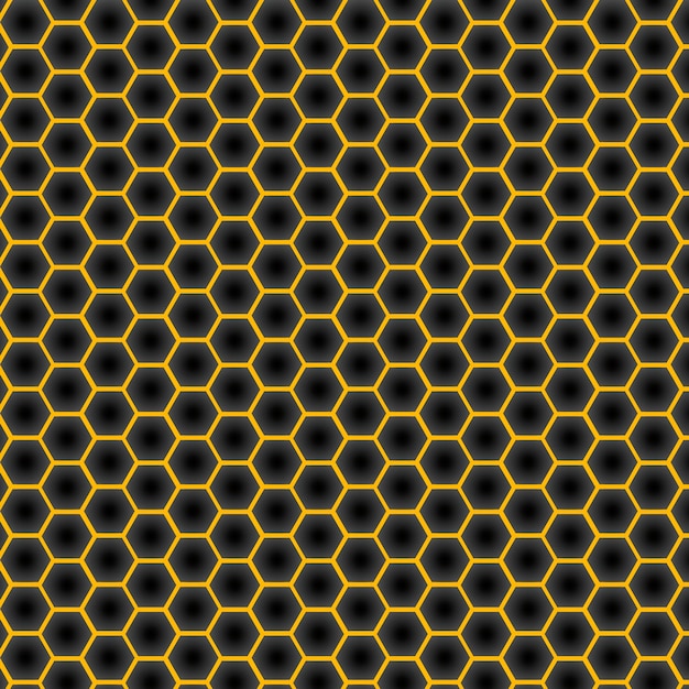 Honeycombs Abstract geometric ornament Black honeycombs on a white background Vector illustration
