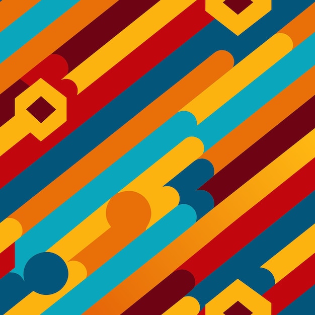 Horizontally and vertically seamless abstract vector pattern