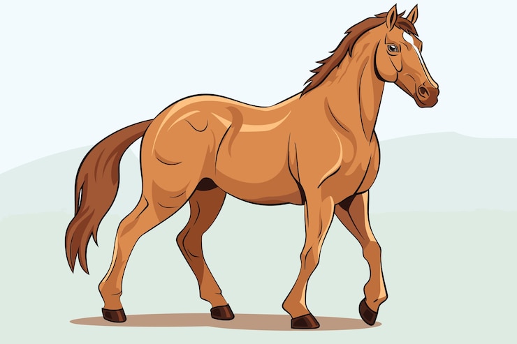 Vektor horse portrait vector illustration