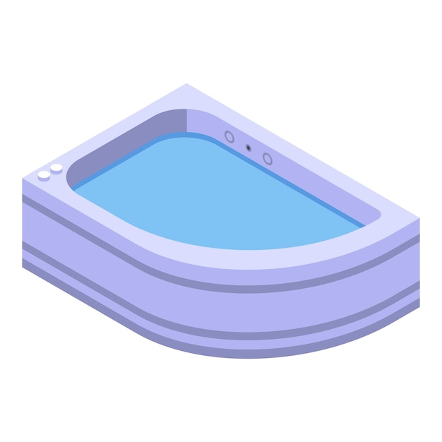 Hot jacuzzi icon Isometric of hot jacuzzi vector icon for web design isolated on white background