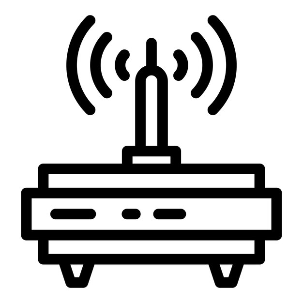 Hotspot router icon Outline hotspot router vector icon for web design isolated on white background