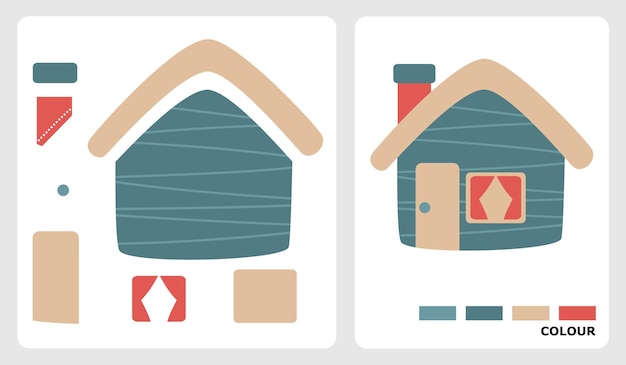 house patterns for applique patchwork and paper crafts in cut and paste puzzle patterns