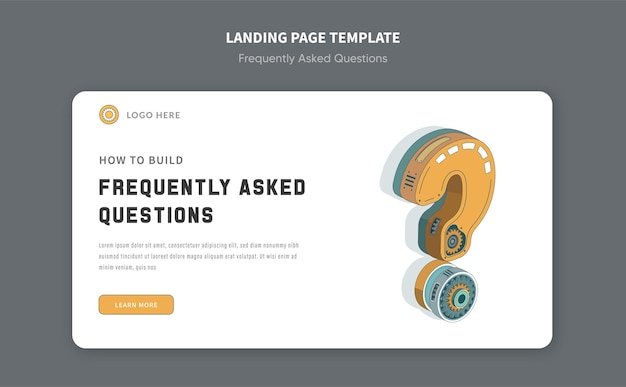 how to build frequently asked questions landing page template