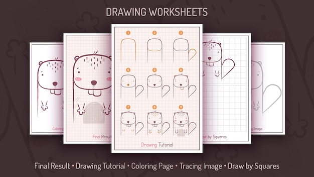 How to Draw a Beaver Step by Step Drawing Tutorial Draw Guide
