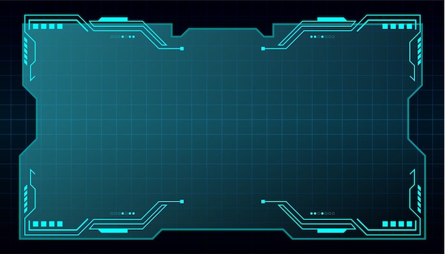 Hud callout boxes Futuristic space display information layout digital info frame element for text