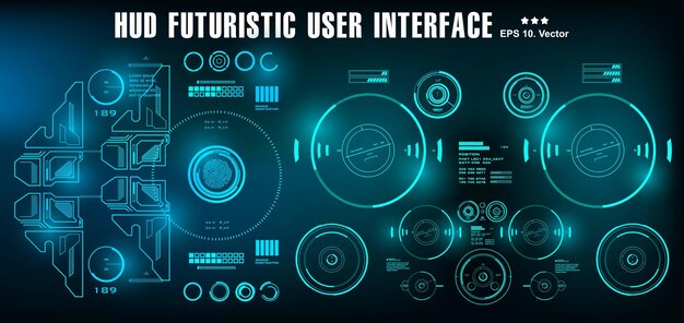 HUD futuristic green user interface dashboard display virtual reality technology screen