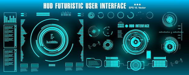 HUD futuristic green user interface dashboard display virtual reality technology screen