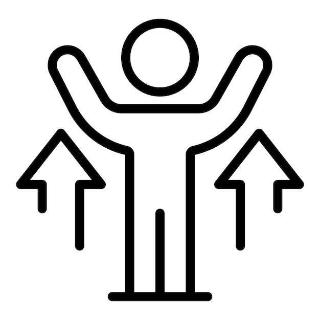 Human resources wake up icon Outline Human resources wake up vector icon for web design isolated on white background