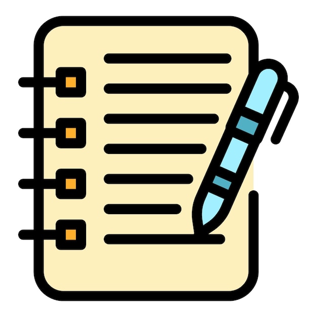 Human writing icon Outline human writing vector icon color flat isolated