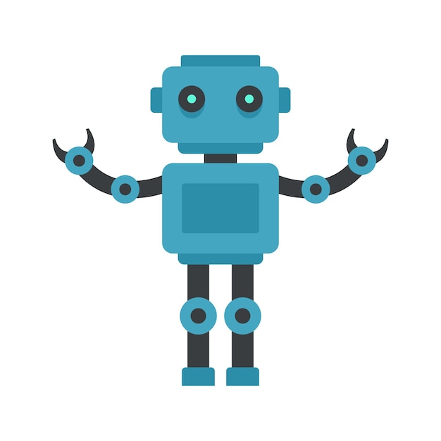 humanoid machine icon flat illustration of humanoid machine vector icon for web design