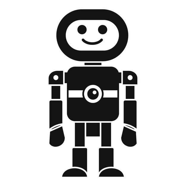 humanoid machine icon simple illustration of humanoid machine vector icon for web design isolated on white background