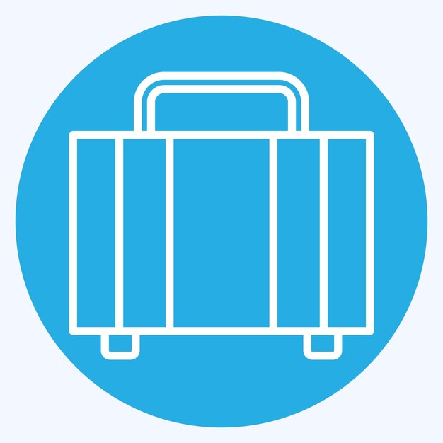 Icon Baggage related to Leisure and Travel symbol blue eyes style